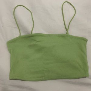 SHEIN Bright Green Crop Cami Top Size M